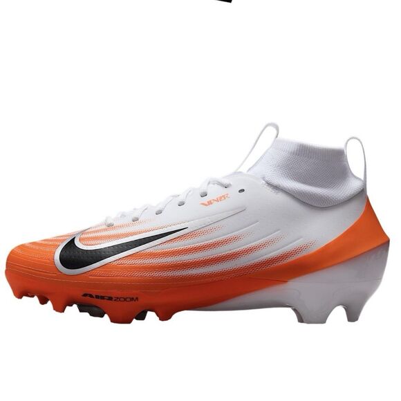 Nike Air Zoom Vapor Pro 1 White Orange Football Cleats - Picture 1 of 14